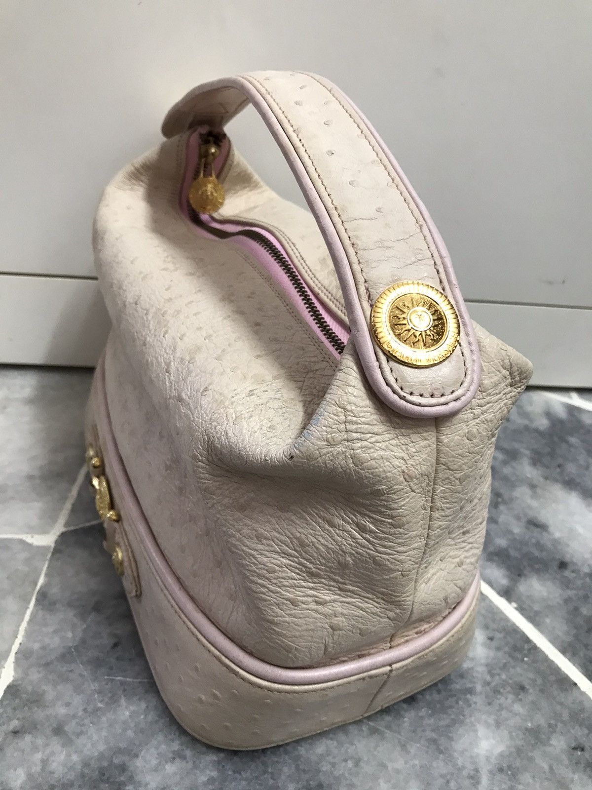 Versace Vintage Gianni Versace Bag Leather Pink Handbag Size ONE SIZE - 6 Thumbnail