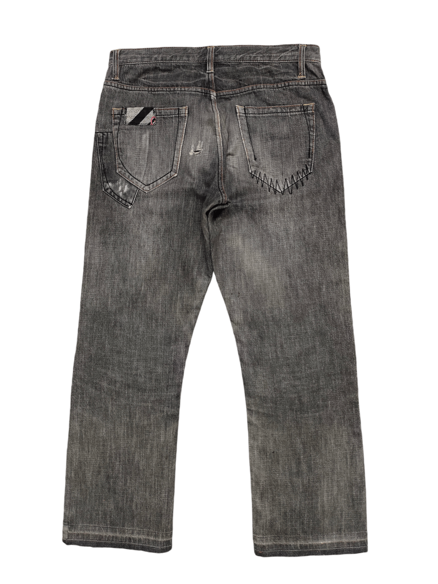 Comme des Garcons × Undercover Vintage Y2k Steen Blue Clawmark Distress Faded Denim Jeans Size US 32 / EU 48 - 11 Thumbnail