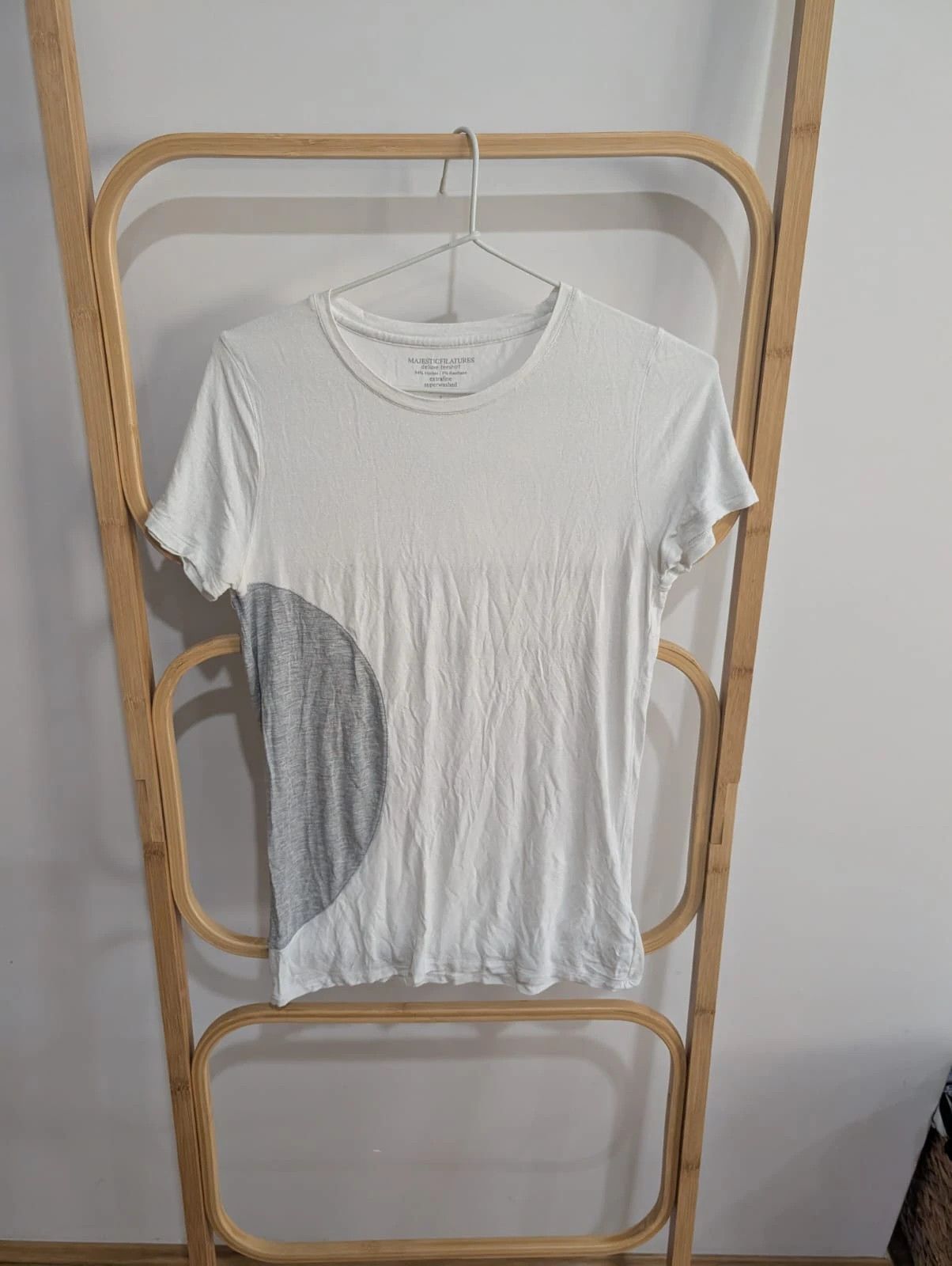 MAJESTIC FILATURES Majestic Filatures White Viscose Blend Short Sleeve Crew Neck T-Shirt Size US M / EU 48-50 / 2 - 2 Thumbnail