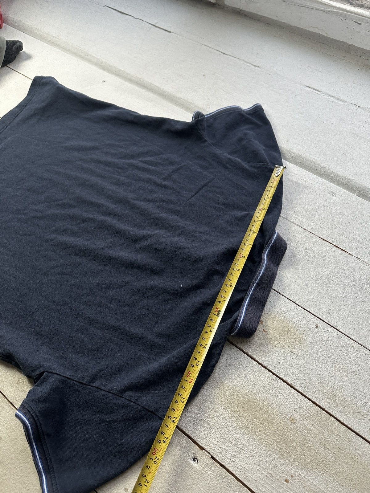 Armani 🚨Y2K ARMANI JEANS BLUE POLO GIORGIO T-shirt Avant Garde Size US XL / EU 56 / 4 - 14 Thumbnail