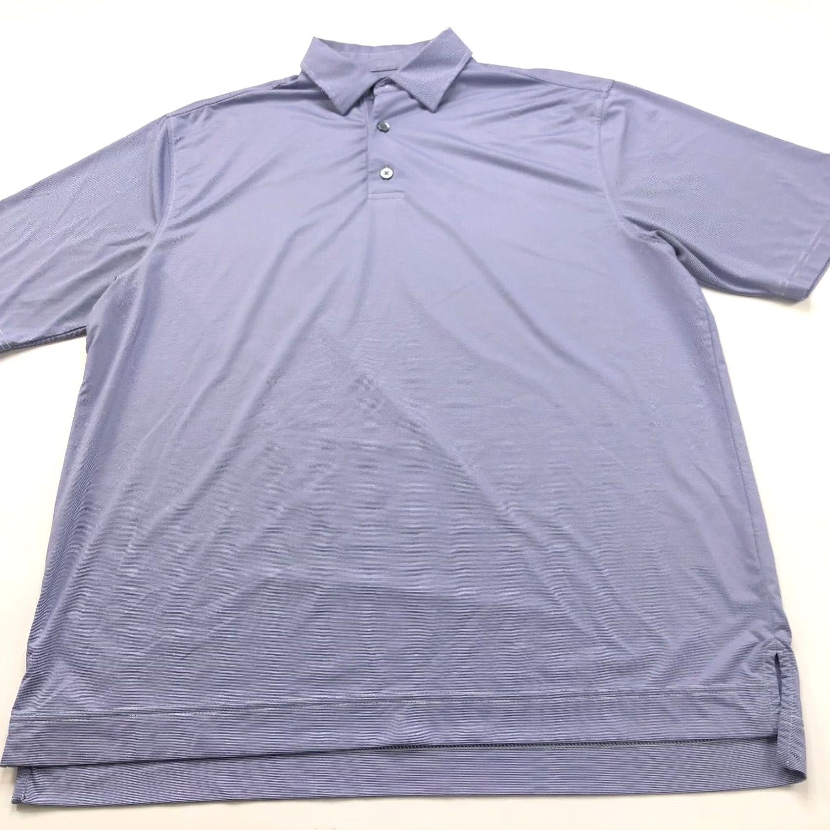 Footjoy FootJoy FJ Large Purple Mens Golf Polo Striped Shirt SS Stretch Button Shirt Size US L / EU 52-54 / 3 - 2 Thumbnail