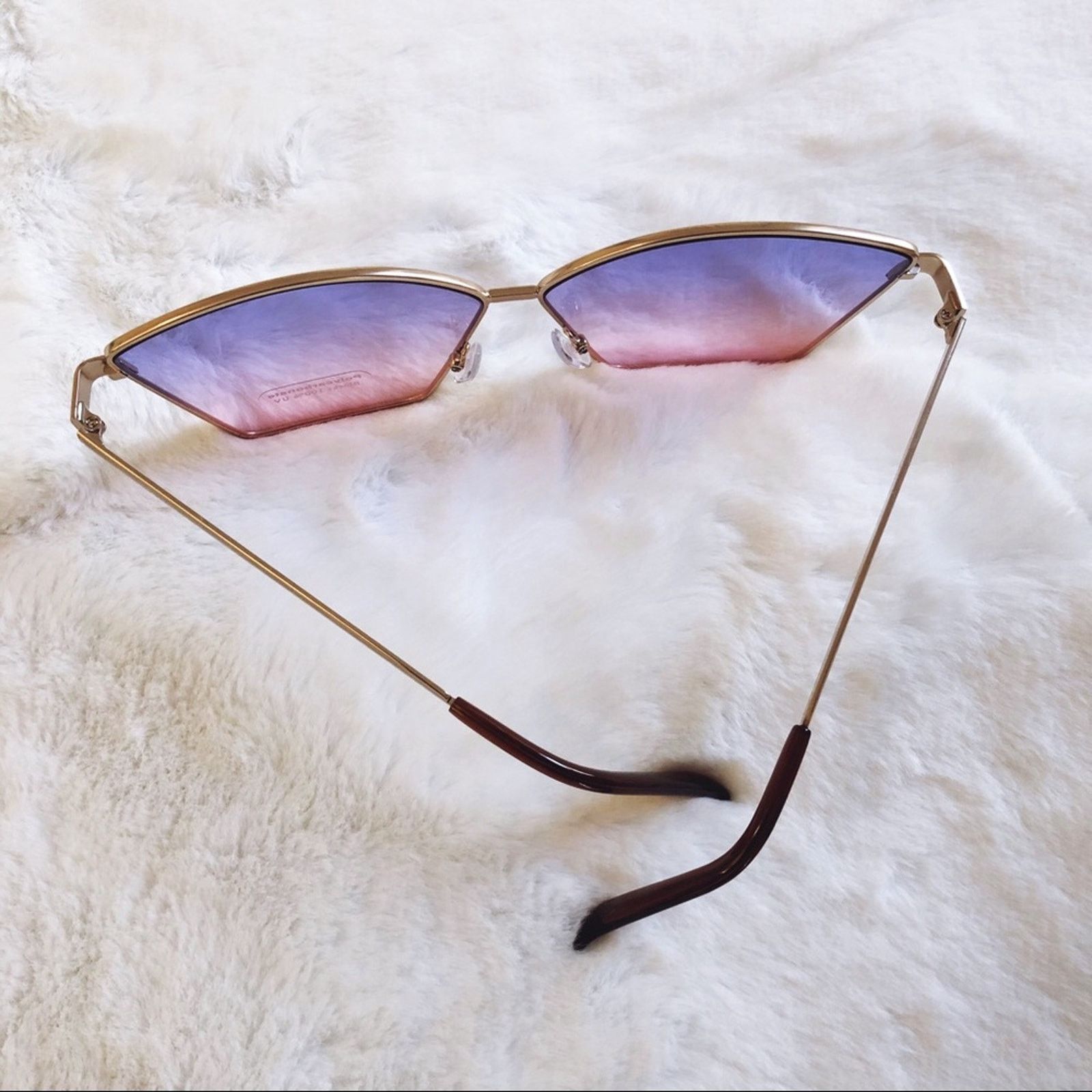 Other Aubrey Purple Gradient Oversized Sunglasses Size ONE SIZE - 7 Thumbnail