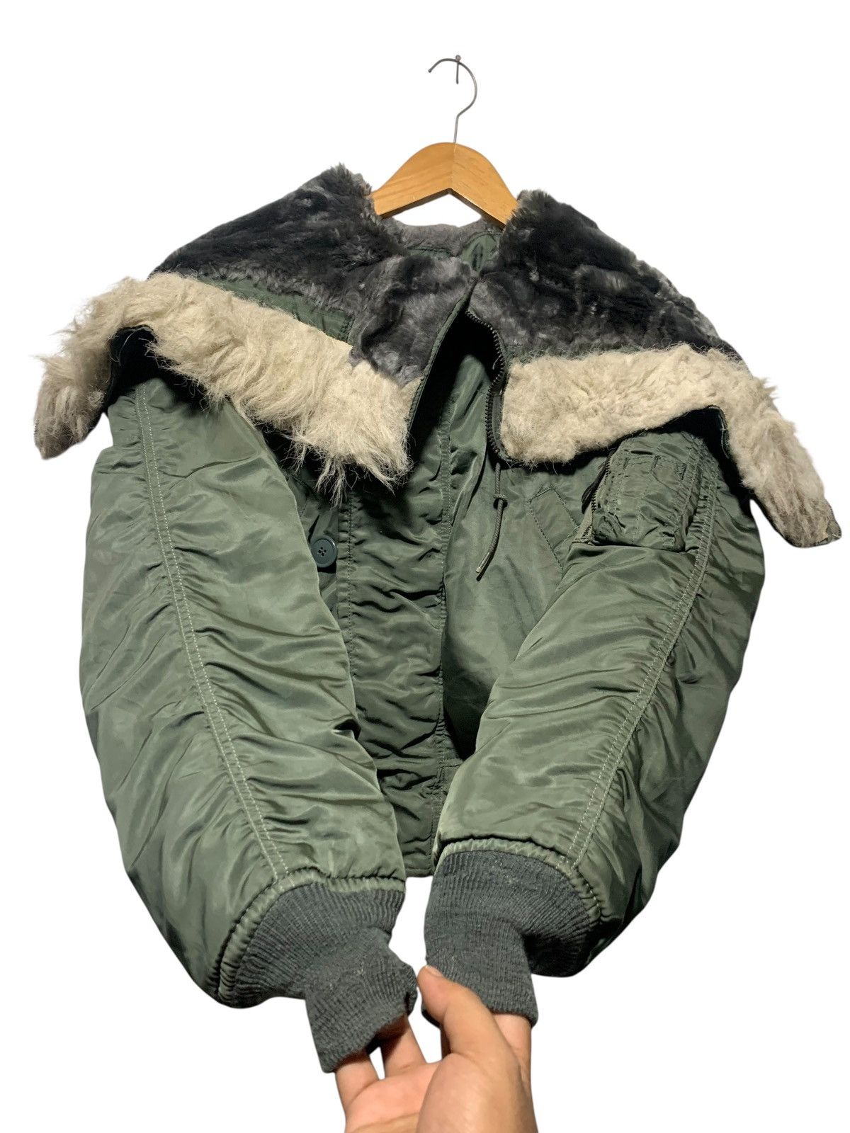 Vintage Alpha Industries N2B bomber fur jacket