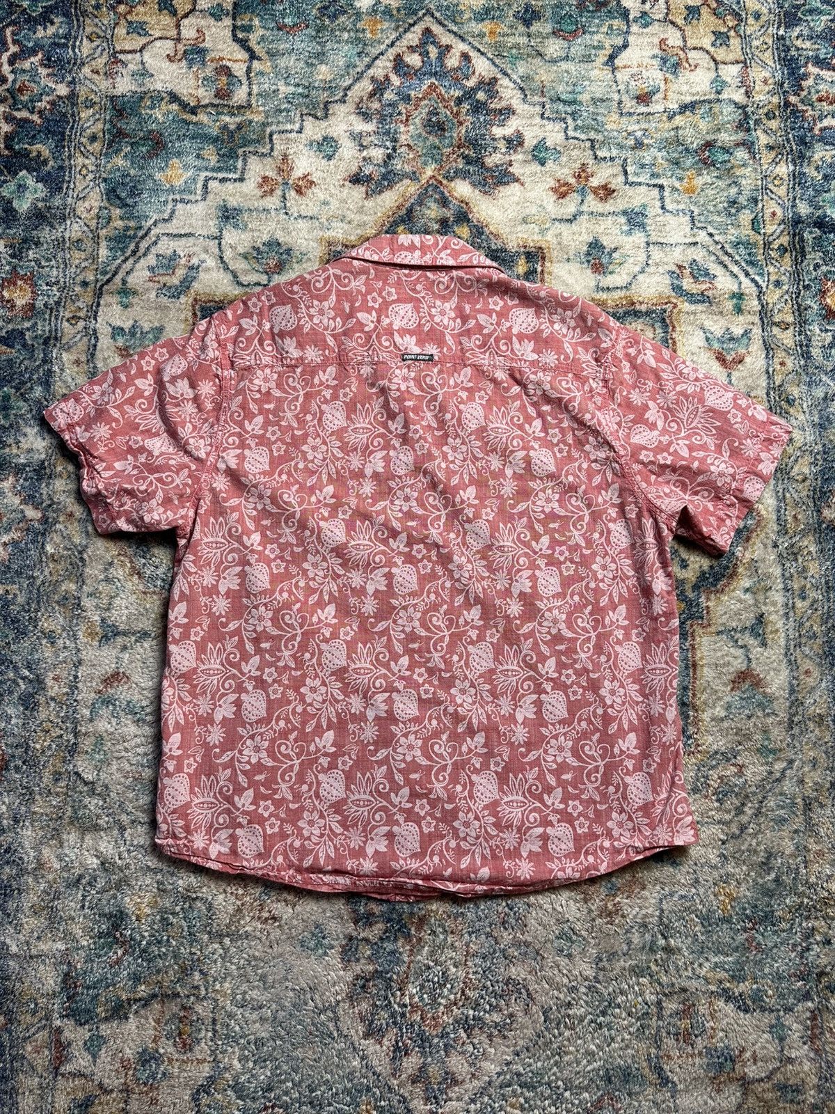 Point Zero Vintage Point Zero Pink Paisley Print Button-up Shirt Size US XL / EU 56 / 4 - 2 Thumbnail
