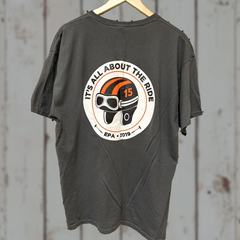 Jerzees **JERZEES Mens Gray It’s All About The Ride XL T-Shirt Motorcycle** User: **JERZEES Mens Gray It’s All About The Ride XL T-Shirt Motorcycle** Size US XL / EU 56 / 4 - 1 Thumbnail