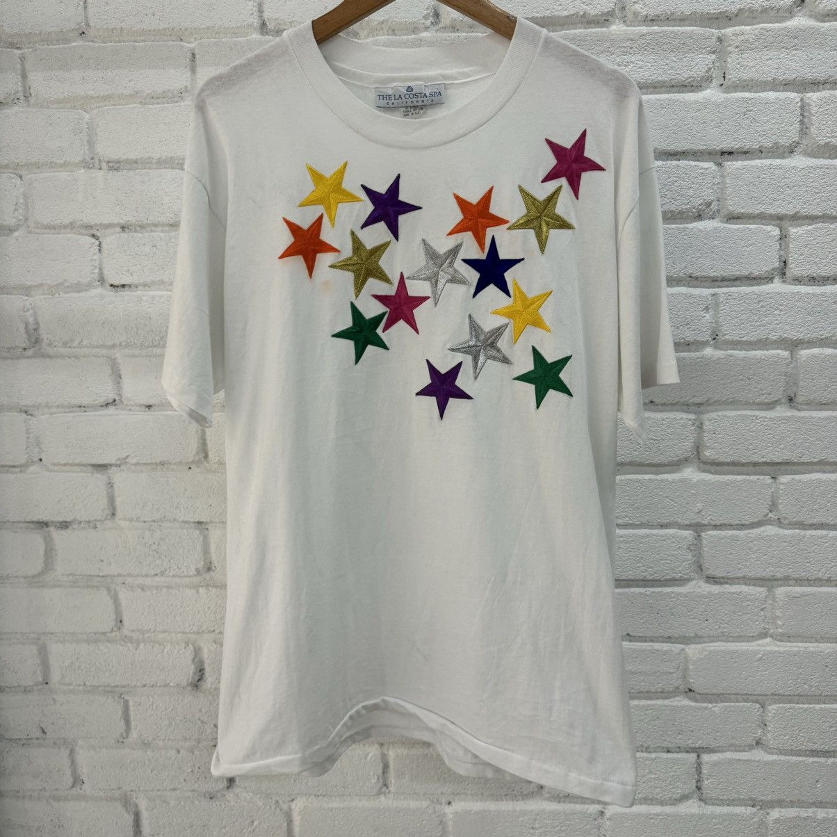 Vintage Vintage Nautical Stars Embroidery Tee Size US M / EU 48-50 / 2 - 1 Thumbnail