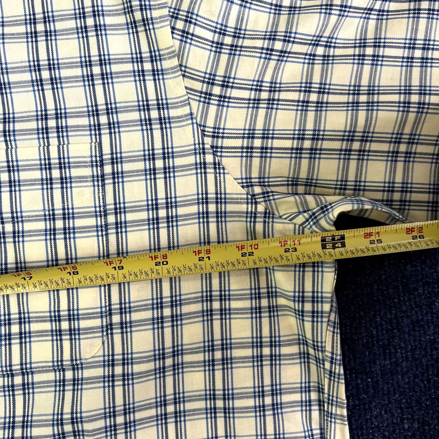 Vintage L.L.Bean Shirt Mens Large Yellow Blue Plaid Long Sleeve Button Down Cotton Shirt Size US L / EU 52-54 / 3 - 6 Thumbnail