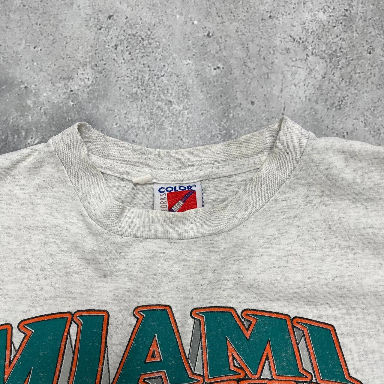 NFL × Vintage Vintage 90s Miami Dolphins NFL Single Stitch T Shirt Size XL Size US XL / EU 56 / 4 - 10 Thumbnail