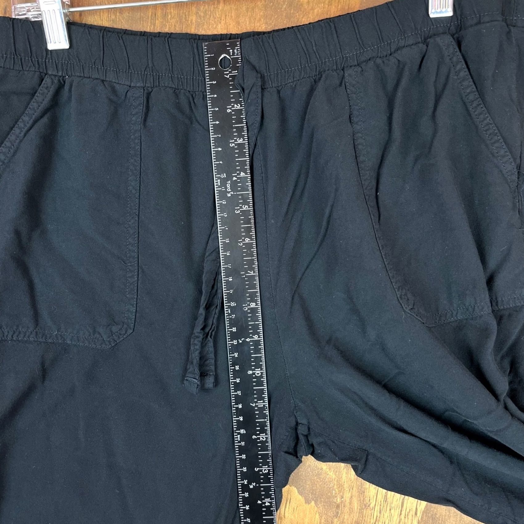 Primark Primark Womens Jogger Pants Black Pull On Lightweight Pockets Viscose 12 Size 24" / US 00 / IT 34 - 7 Thumbnail