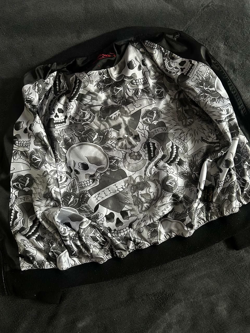 Christian Audigier Ed Hardy 2007 Satin Bomber Tiger Japan Women Archive Size S / US 4 / IT 40 - 5 Thumbnail
