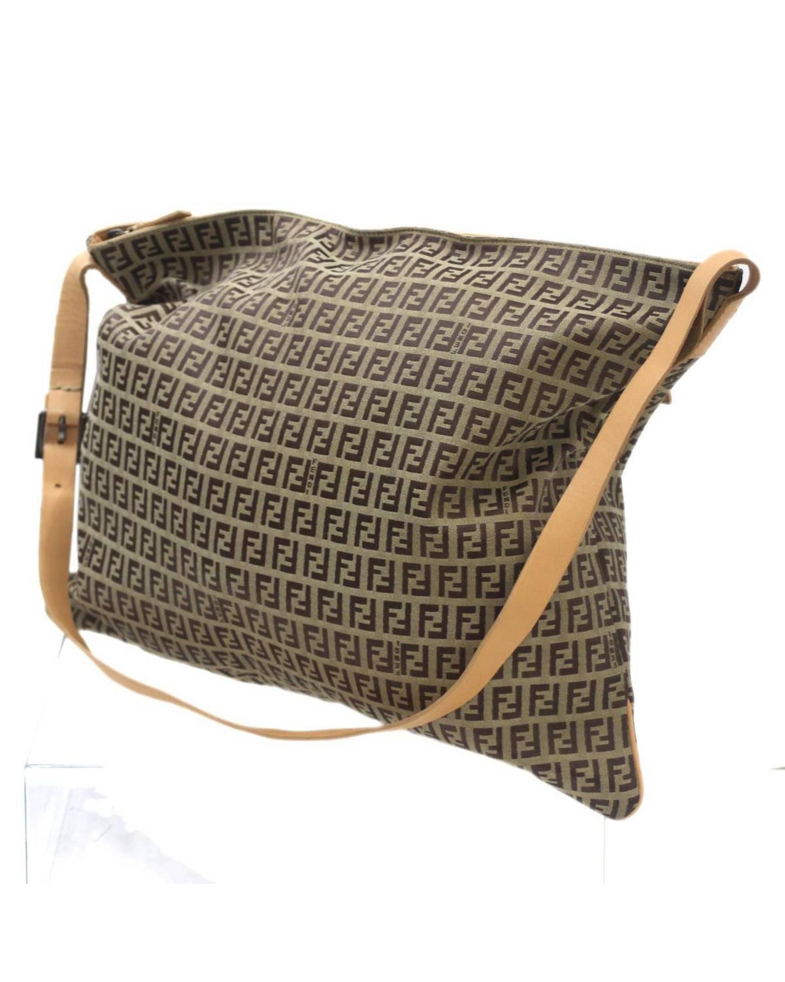 image of Fendi Versatile Brown Canvas Bag, Women's