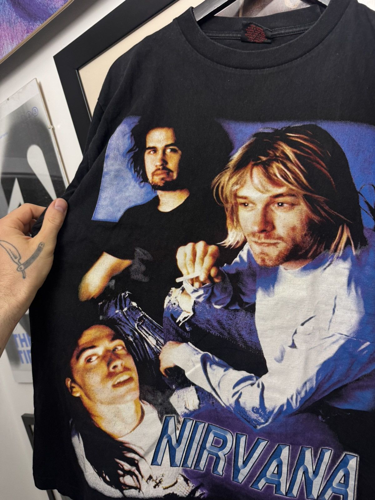 Band Tees Rare Nirvana Kurt Cobain Grunge Vintage T Shirt 90s Rock Size US L / EU 52-54 / 3 - 3 Thumbnail
