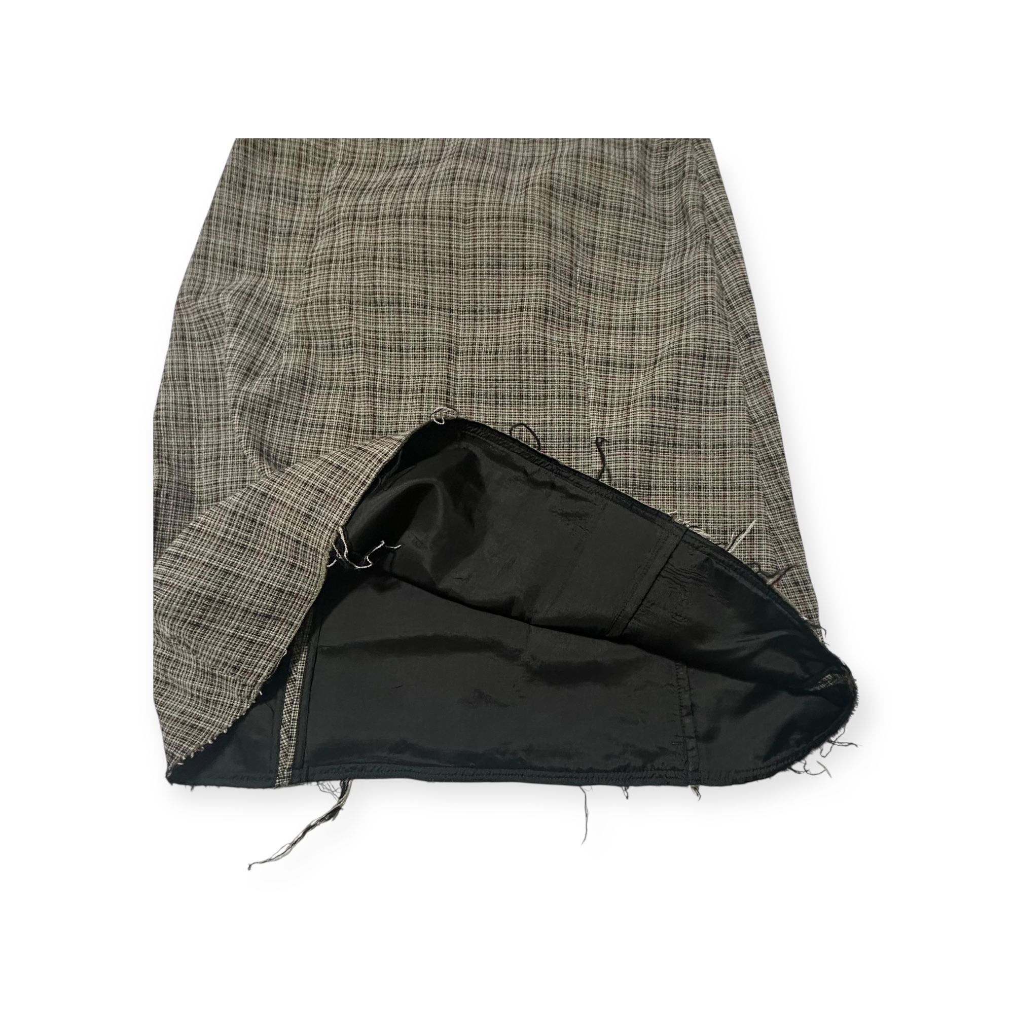 Marni Marni c.2010 Checked A‑Line Skirt IT42 Raw Hem Size 28" / US 6 / IT 42 - 9 Thumbnail
