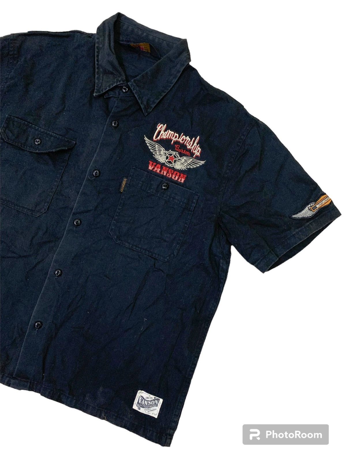 Vanson Leathers 💥Vintage Vanson Leather Sun Faded Shirt Size US L / EU 52-54 / 3 - 4 Thumbnail