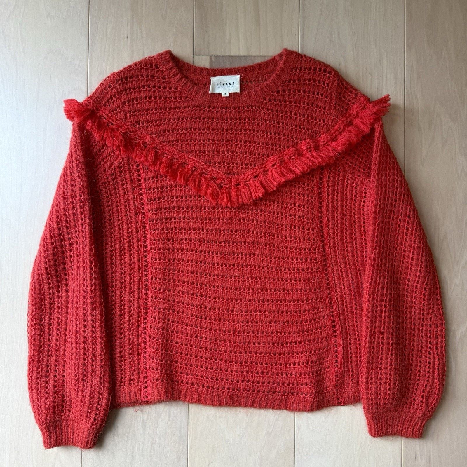 Sezane Sezane Gaston Sweater Women's Small Red Wool Cashmere Size S / US 4 / IT 40 - 2 Thumbnail