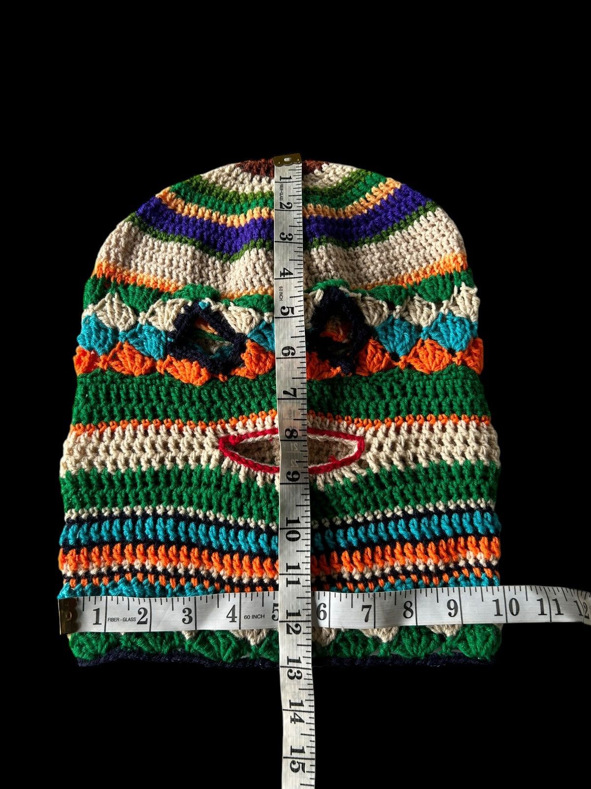 Japanese Brand × Kapital × Vintage Very Rare Crochet Knitted Handmade Balaclava Masked ☠️☠️ Size ONE SIZE - 13 Thumbnail