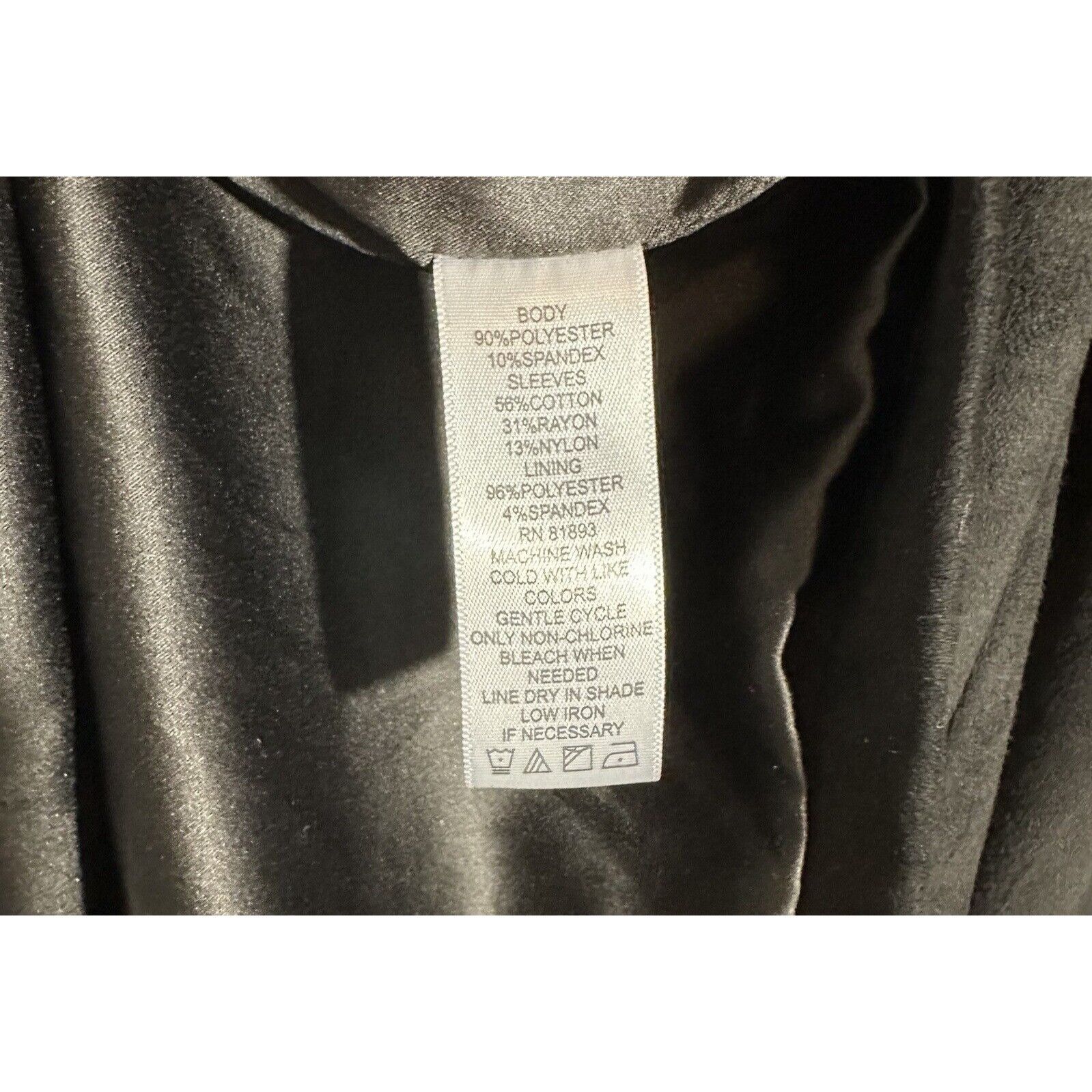 Halston H by Halston Faux Suede Sweater Jacket With Knit Sleeves Bla Size XXL / US 16-18 / IT 52-54 - 4 Thumbnail