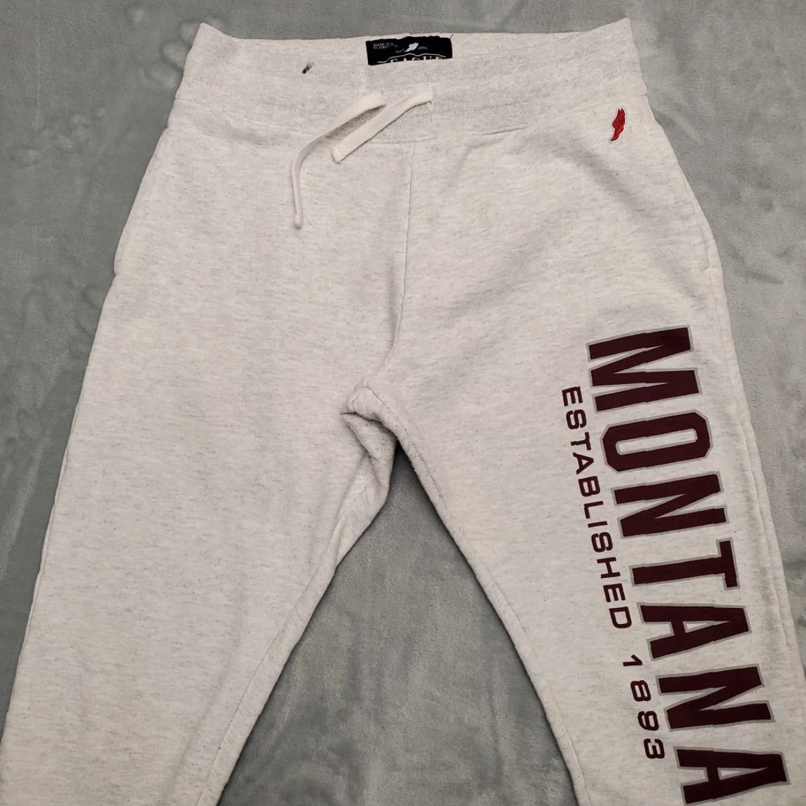 Vintage University of Montana Jogger Pants Mens Small Gray Draw String Elastic Waist Size US 29 - 3 Thumbnail