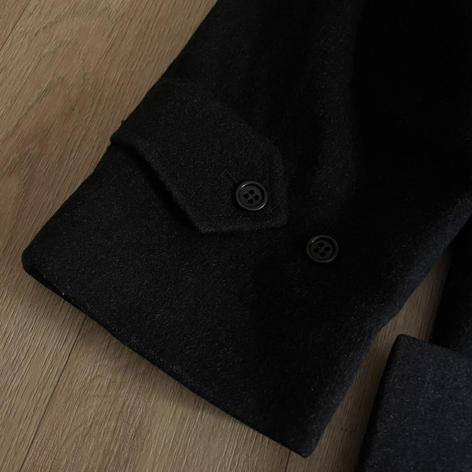 Burberry Burberry london Trench Coat jacket virgin WOOL men's BLACK Size US L / EU 52-54 / 3 - 8 Thumbnail