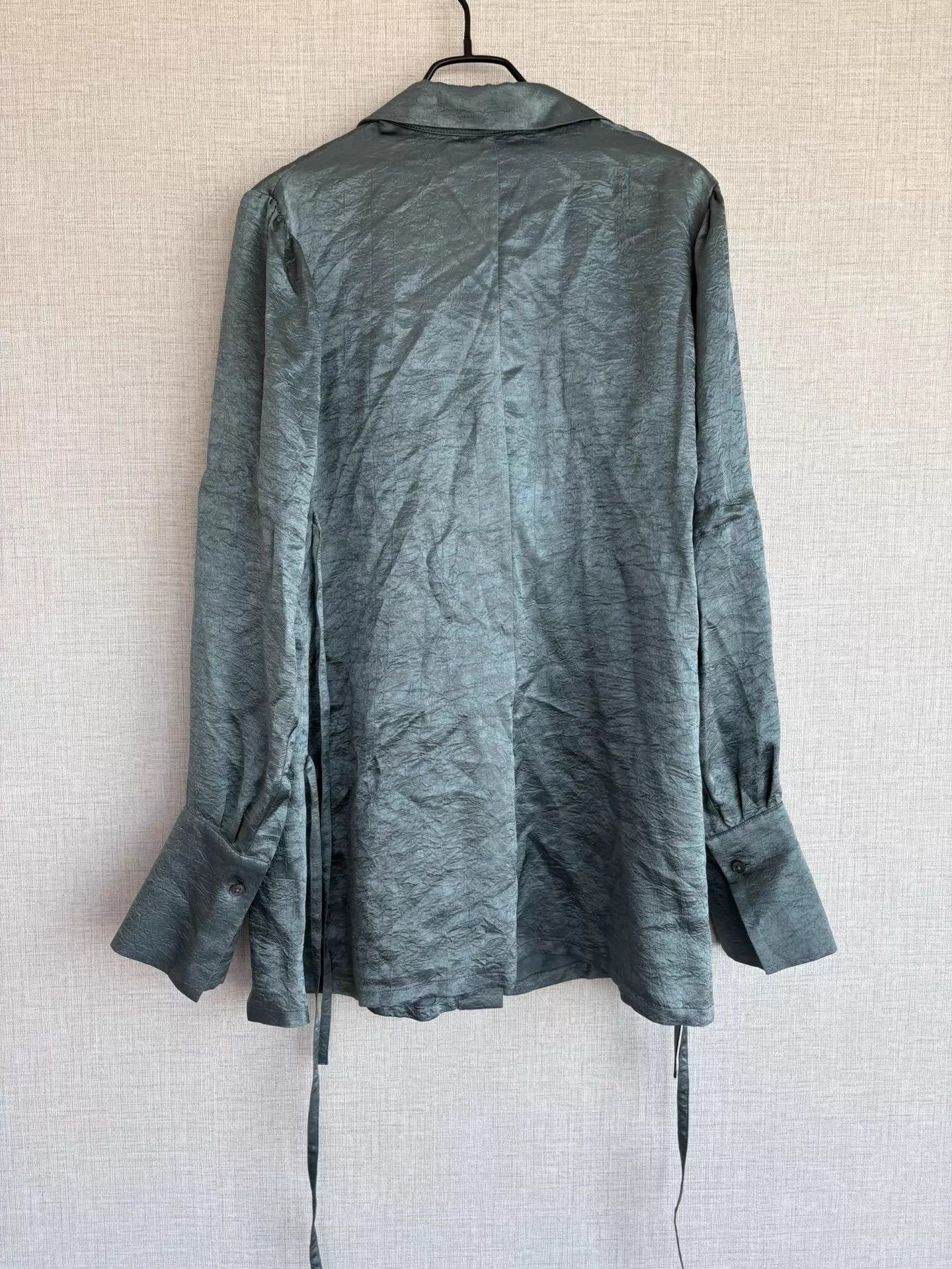 Ann Demeulemeester ANN DEMEULEMEESTER green oversized shirt 38 Size XS / US 0-2 / IT 36-38 - 6 Thumbnail