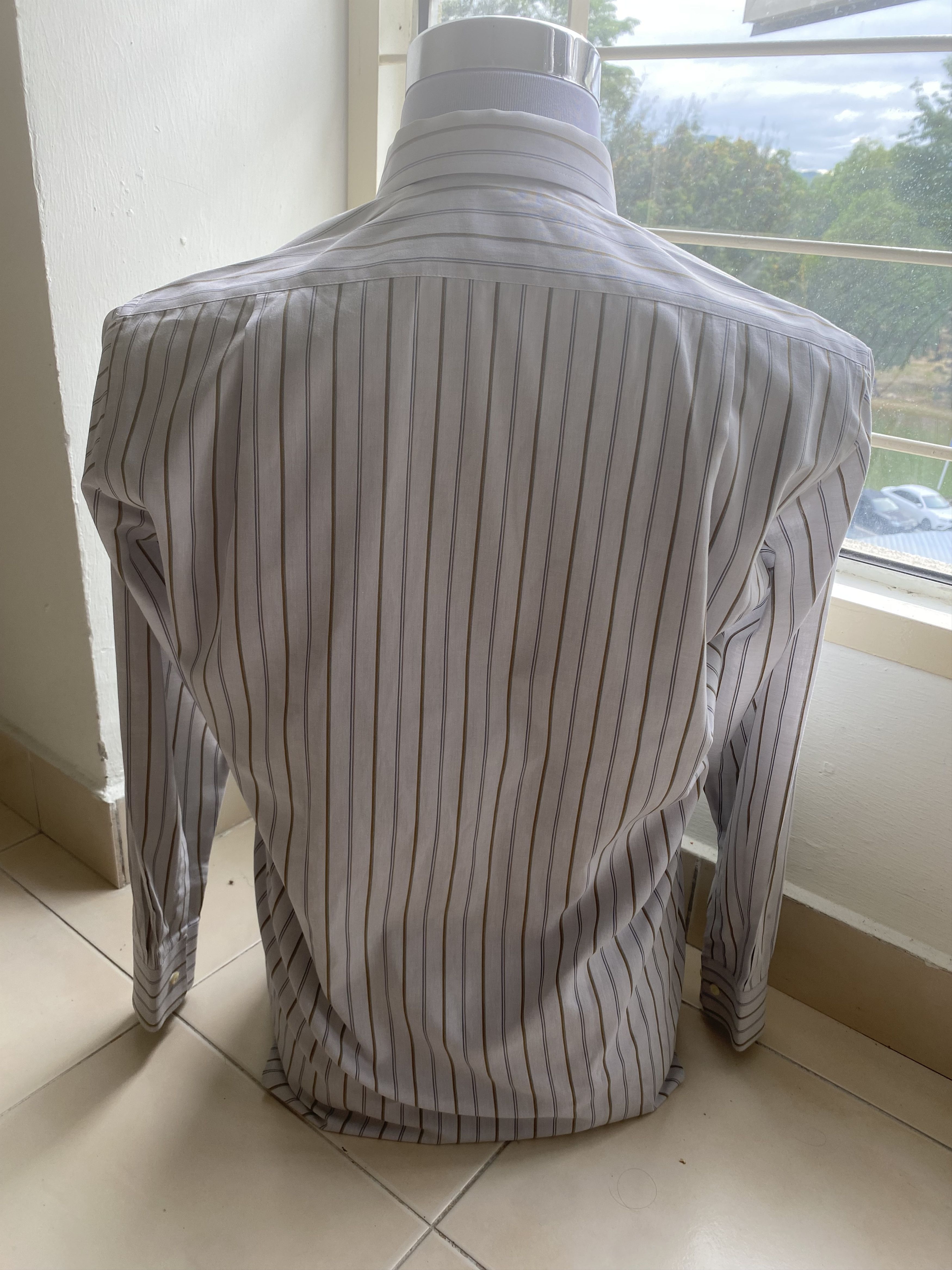 Issey Miyake Issey Miyake Striped Button Up With Tie Size US M / EU 48-50 / 2 - 8 Thumbnail