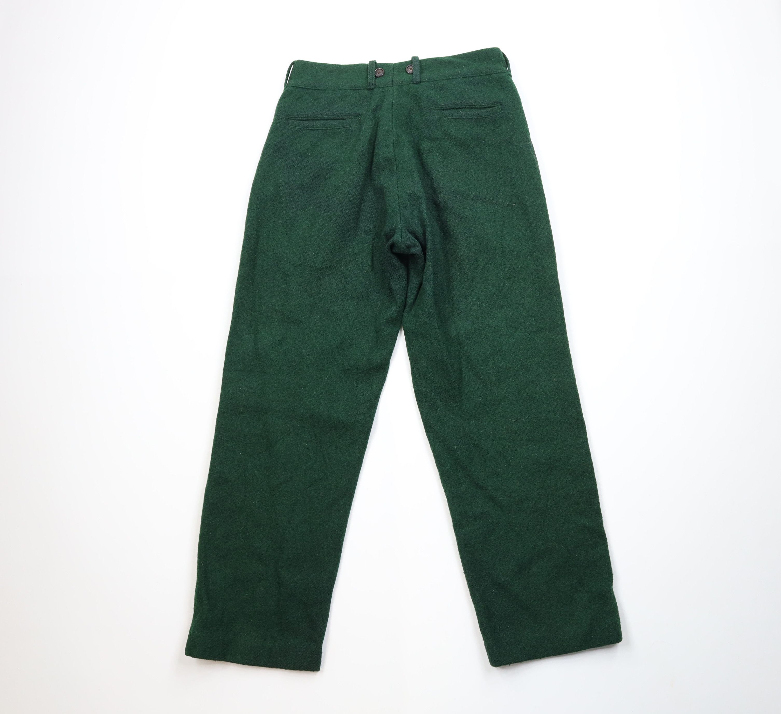 Woolrich Woolen Mills Vintage 70s Woolrich Mackinaw Wool Wide Leg Pants Green USA Size US 32 / EU 48 - 9 Thumbnail