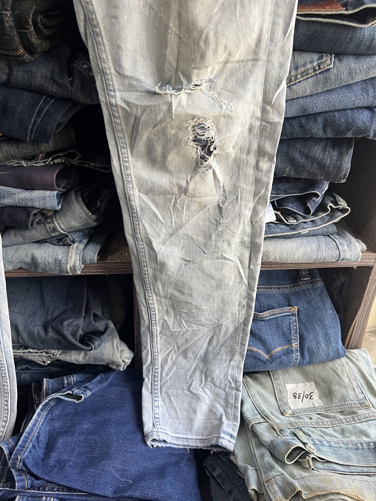 Japanese Brand 🔥Bayflow Denim Slim Skinny Distressed Denim Size US 33 - 9 Thumbnail