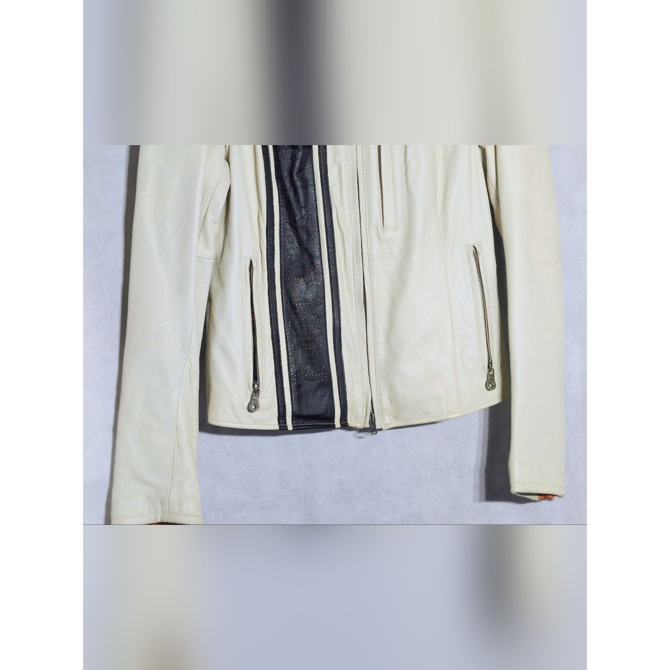 Harley Davidson Harley-Davidson Women's Cream Cafe Racer Leather Jacket S Size S / US 4 / IT 40 - 3 Thumbnail