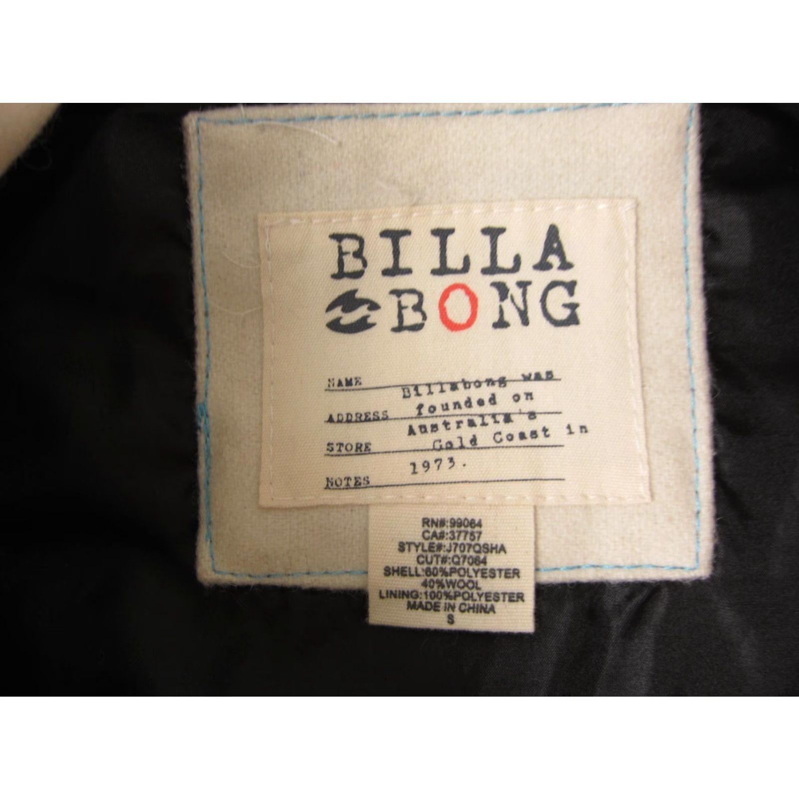 Billabong VINTAGE Billabong Jacket Womens Small Creme Striped Wool Cropped 90s Brown Size S / US 4 / IT 40 - 3 Thumbnail