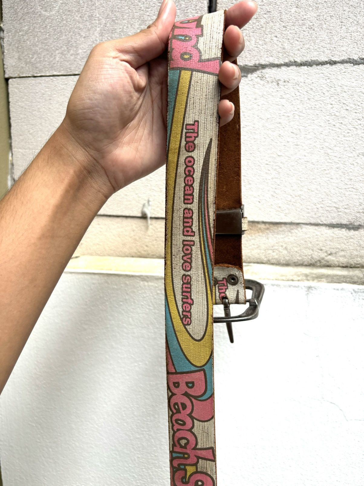 Japanese Brand Vintage Beach Sound Surf Belt (size 35-38 ) Size ONE SIZE - 7 Thumbnail