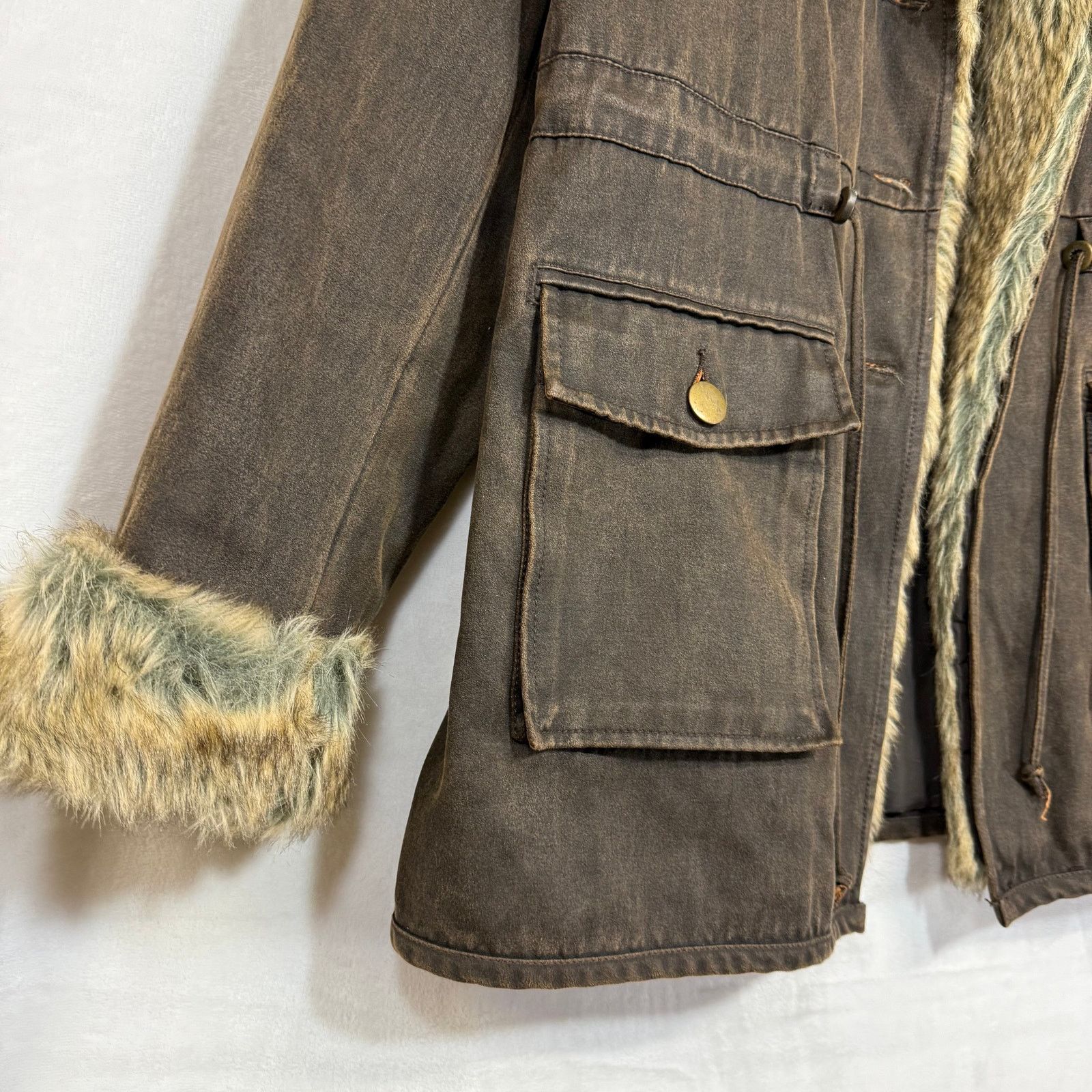 Other Sundance Large Coat Brown Faux Fur Barn Coat Boho Winter Y2K Size L / US 10 / IT 46 - 2 Thumbnail