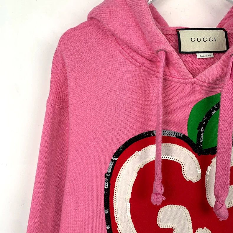 Gucci Gucci Pink double G apple sequin printed hooded cotton long Size US XS / EU 42 / 0 - 3 Thumbnail