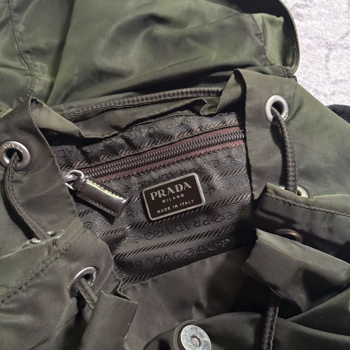 Prada Prada Milano Ebano Nylon Backpack Green Size ONE SIZE - 5 Thumbnail