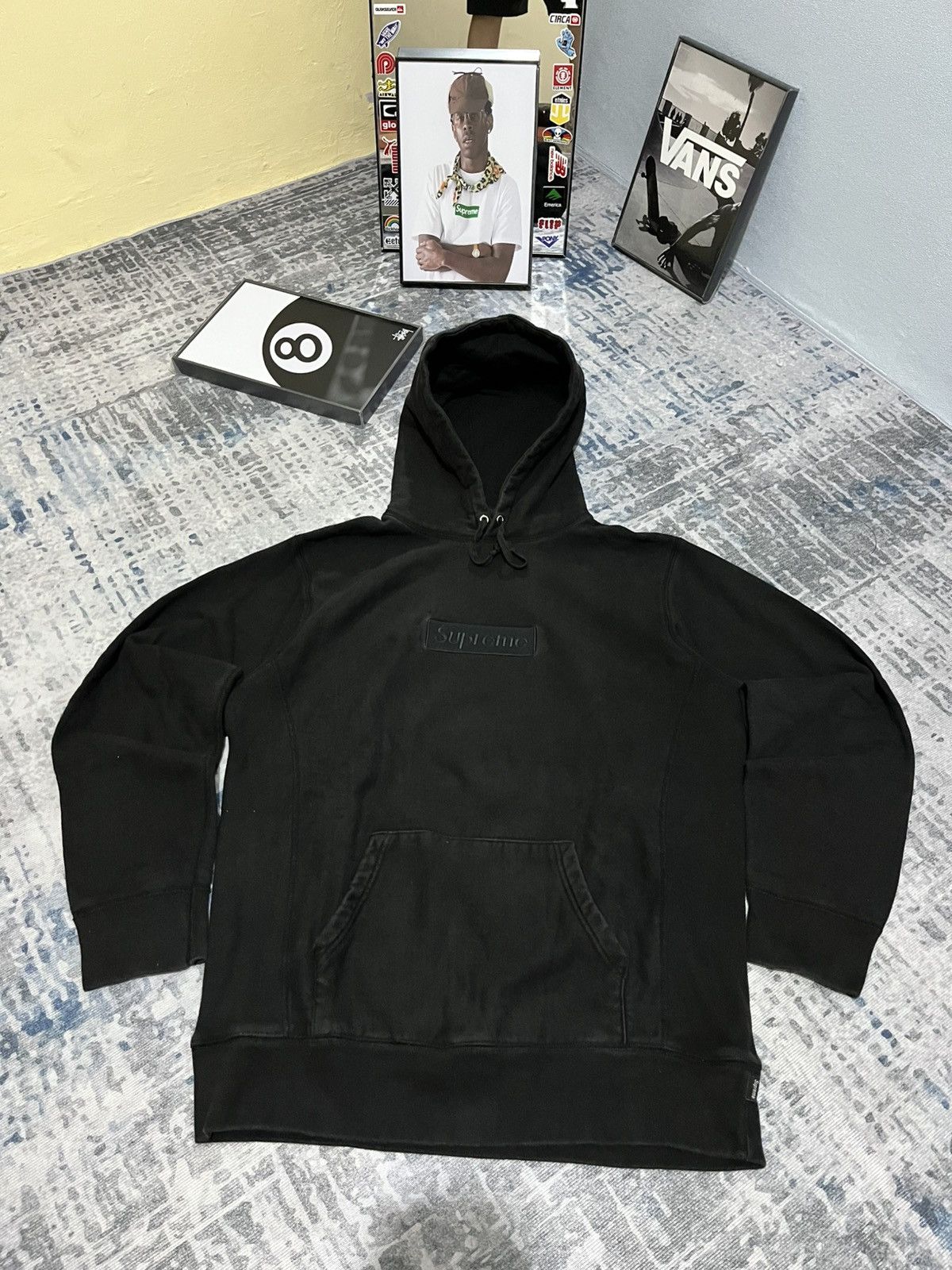 Supreme × Swarovski Supreme x swarovski box logo hoodie | Grailed