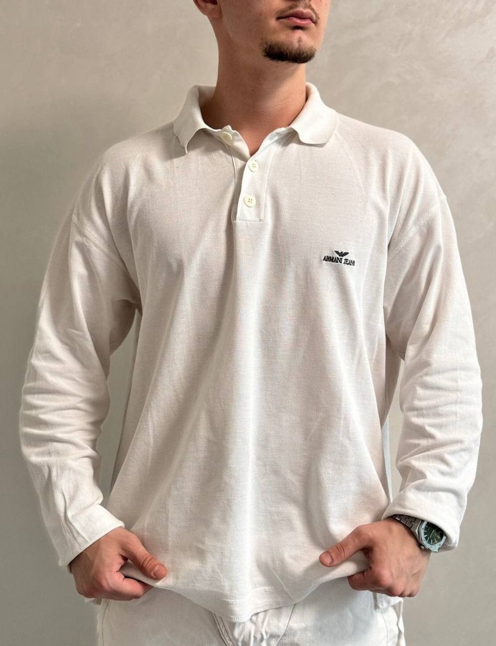 Vintage Armani Longsleeve Knit Pullover Sweater Jumper Rugby Size US XL / EU 56 / 4 - 5 Thumbnail