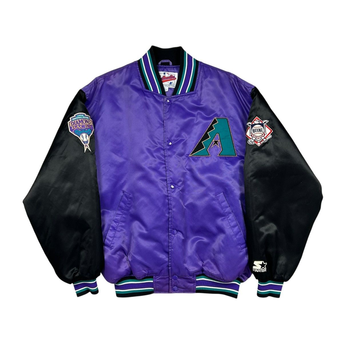 MLB VTG 90s ARIZONA DIAMONDBACKS STARTER SATIN BOMBER JACKET Size US L / EU 52-54 / 3 - 1 Thumbnail