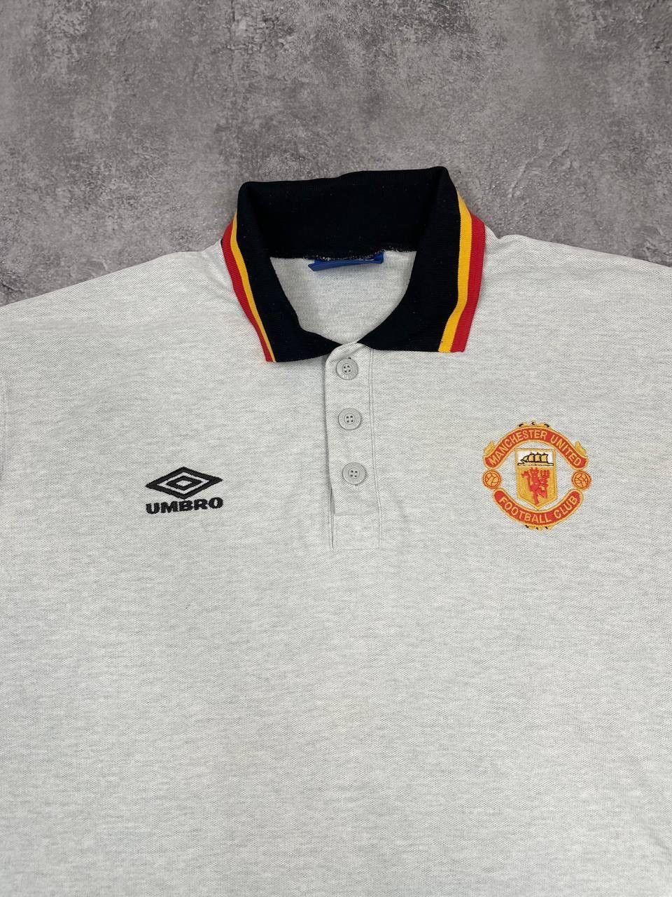 Umbro Umbro Manchester United Men Polo Shirt Grey 19961997 Vintage Size US XL / EU 56 / 4 - 2 Thumbnail