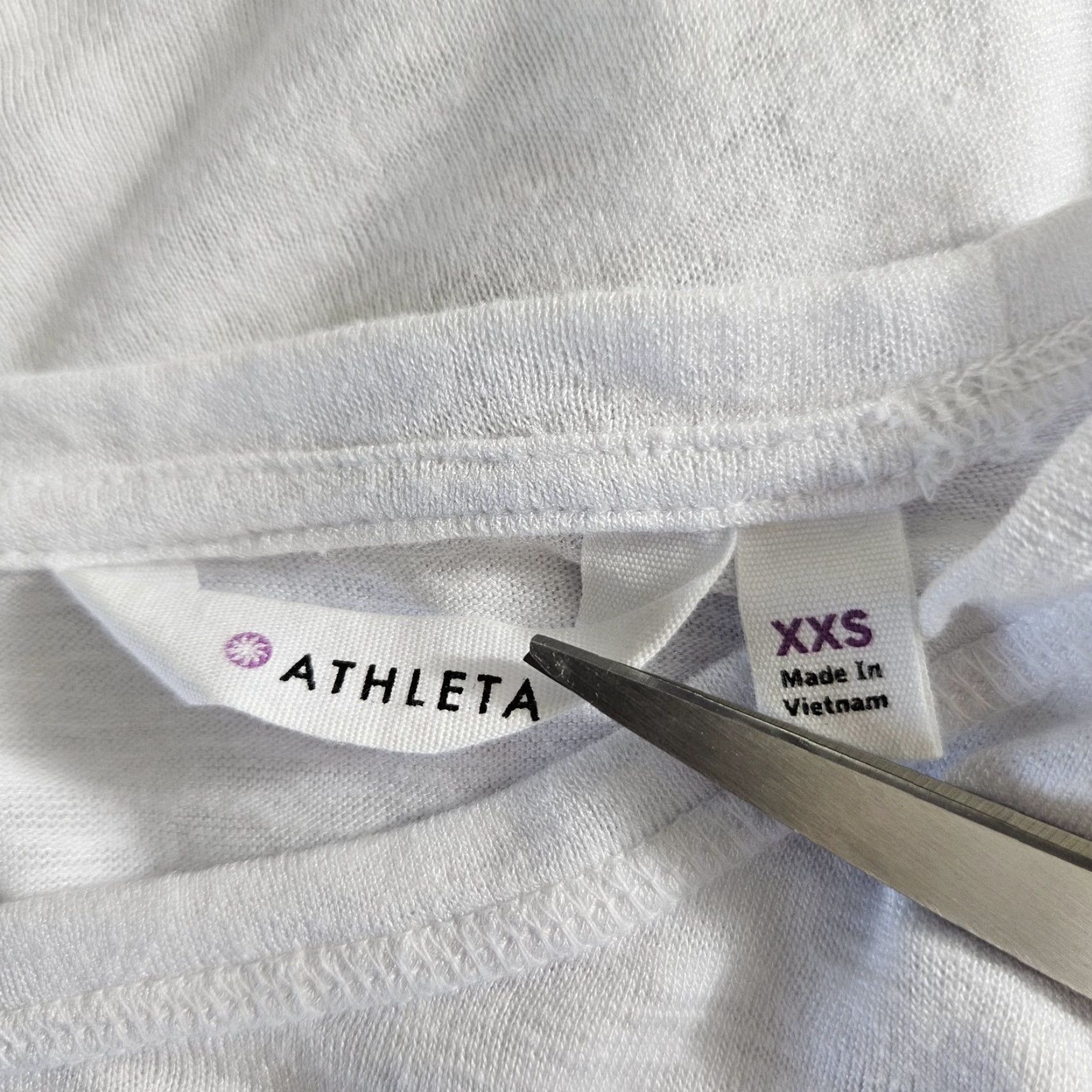 Athleta Athleta Womens Long Sleeve Top 2XS White Solid Back Cut Out Pullover Casual Activewear Women Size XXS / US 00 / IT 34 - 5 Thumbnail