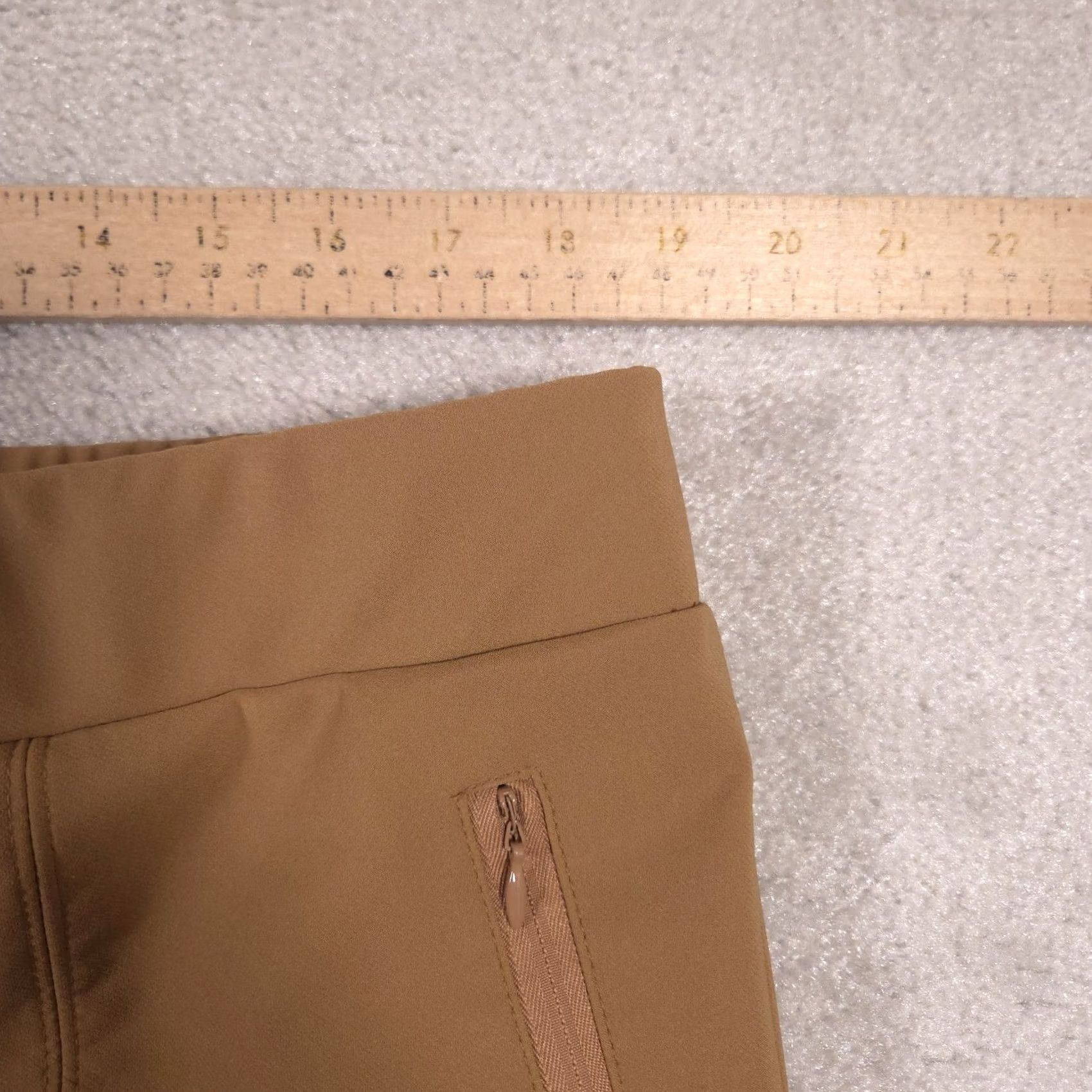Vintage Lane Bryant Pants Womens 18 On the Go Mid Rise Ankle Nylon Blend Stretch Camel Size 40" / US 18 - 5 Thumbnail