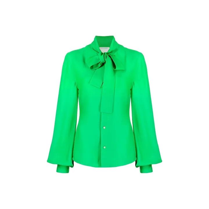 Bottega Veneta Bottega Veneta SS22 Green Long Sleeve Shirt Size M / US 6-8 / IT 42-44 - 1 Thumbnail