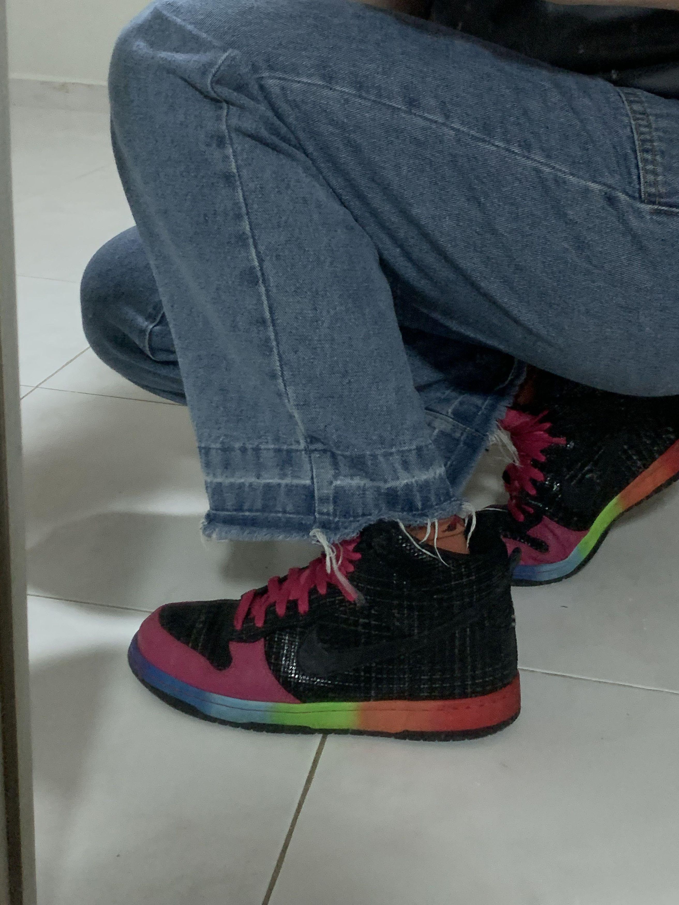 Nike 🌈 Nike hightop dunk pink black multicolored Size US 9.5 / IT 39.5 - 10 Thumbnail