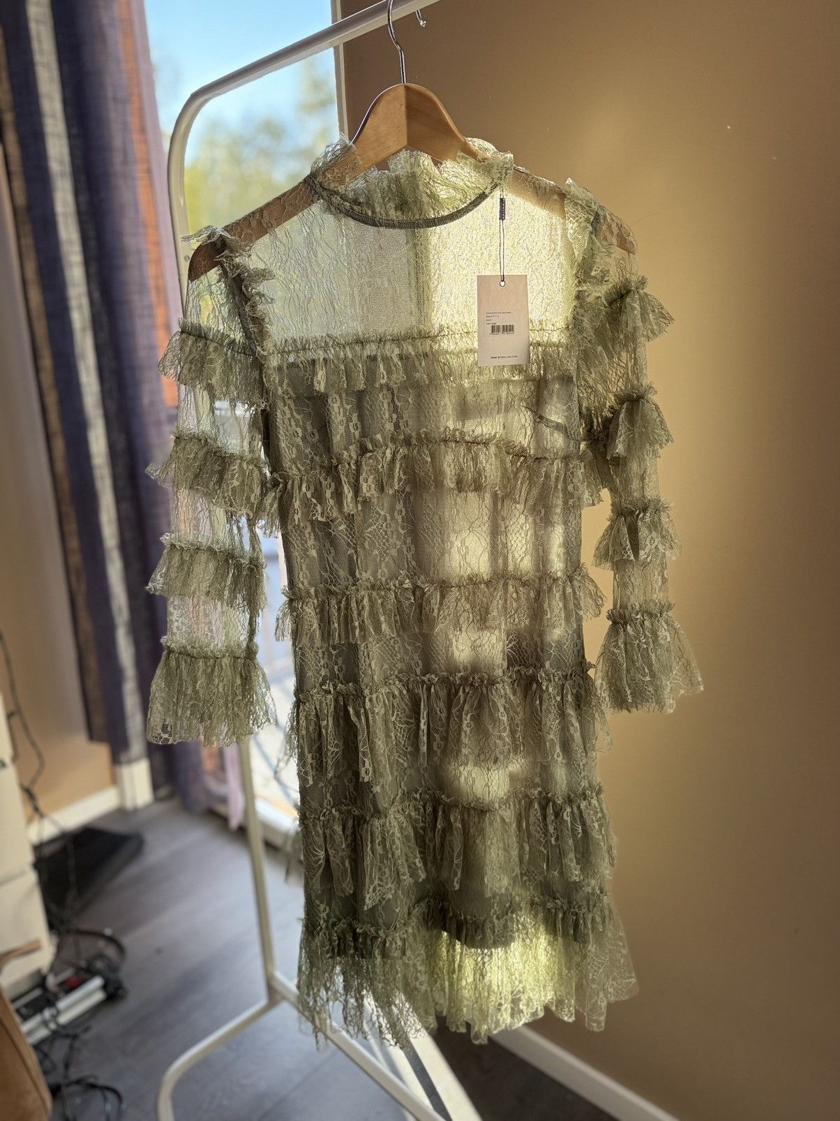 Other By Malina Green Lace dress Size S / US 4 / IT 40 - 2 Thumbnail