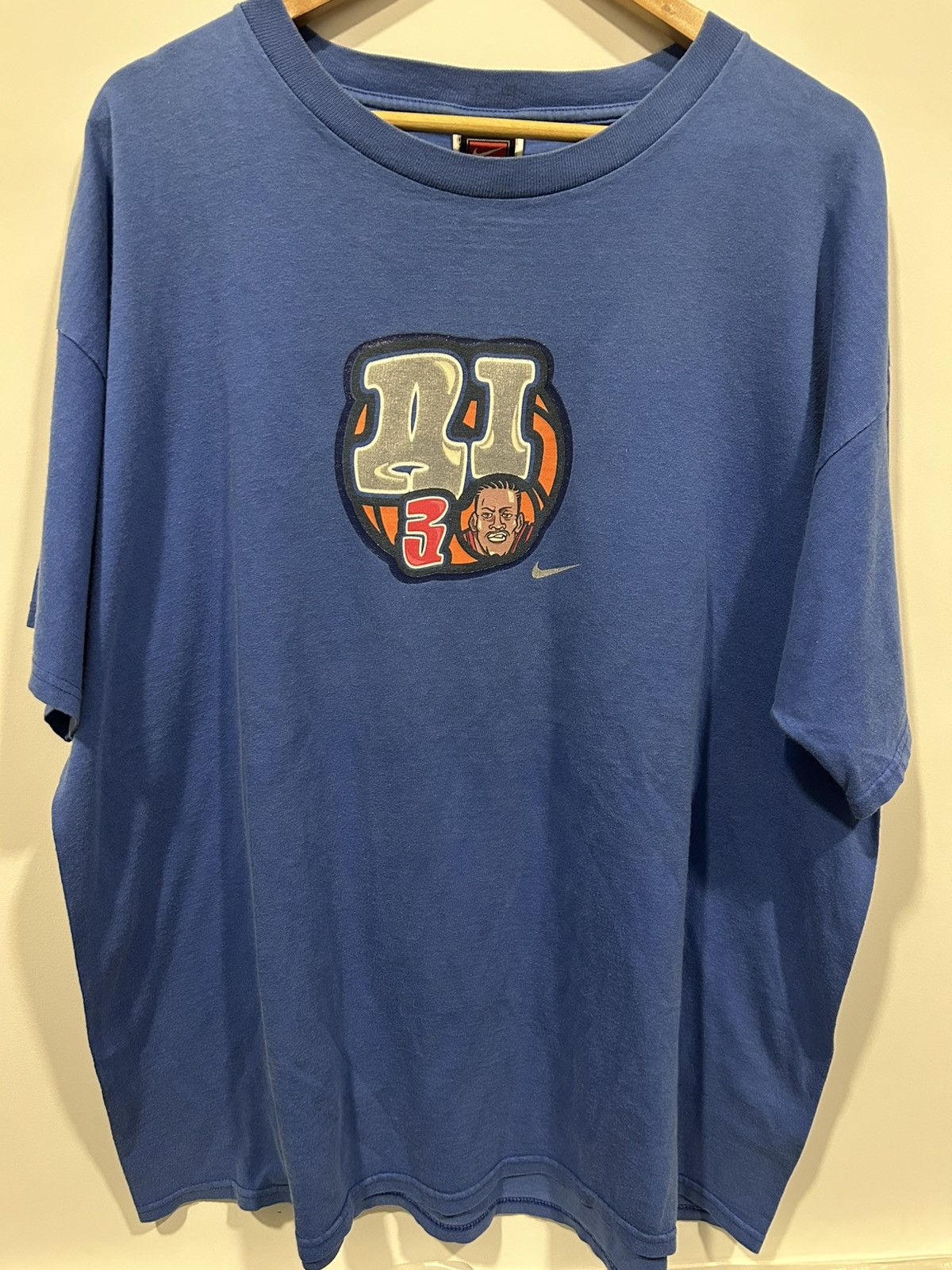 NBA × Nike × Vintage Allen Iverson 3 Rare Nike T-Shirt Size US XL / EU 56 / 4 - 1 Thumbnail