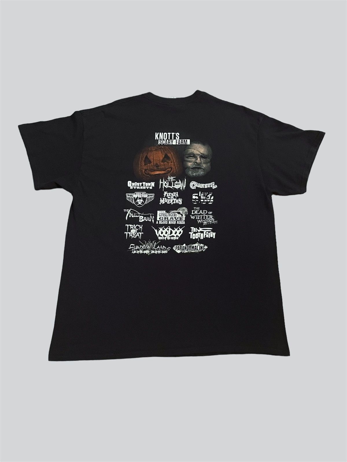 Gildan KNOTTS SCARY FARM vintage y2k black shirt Halloween Size XL Size US XL / EU 56 / 4 - 1 Thumbnail