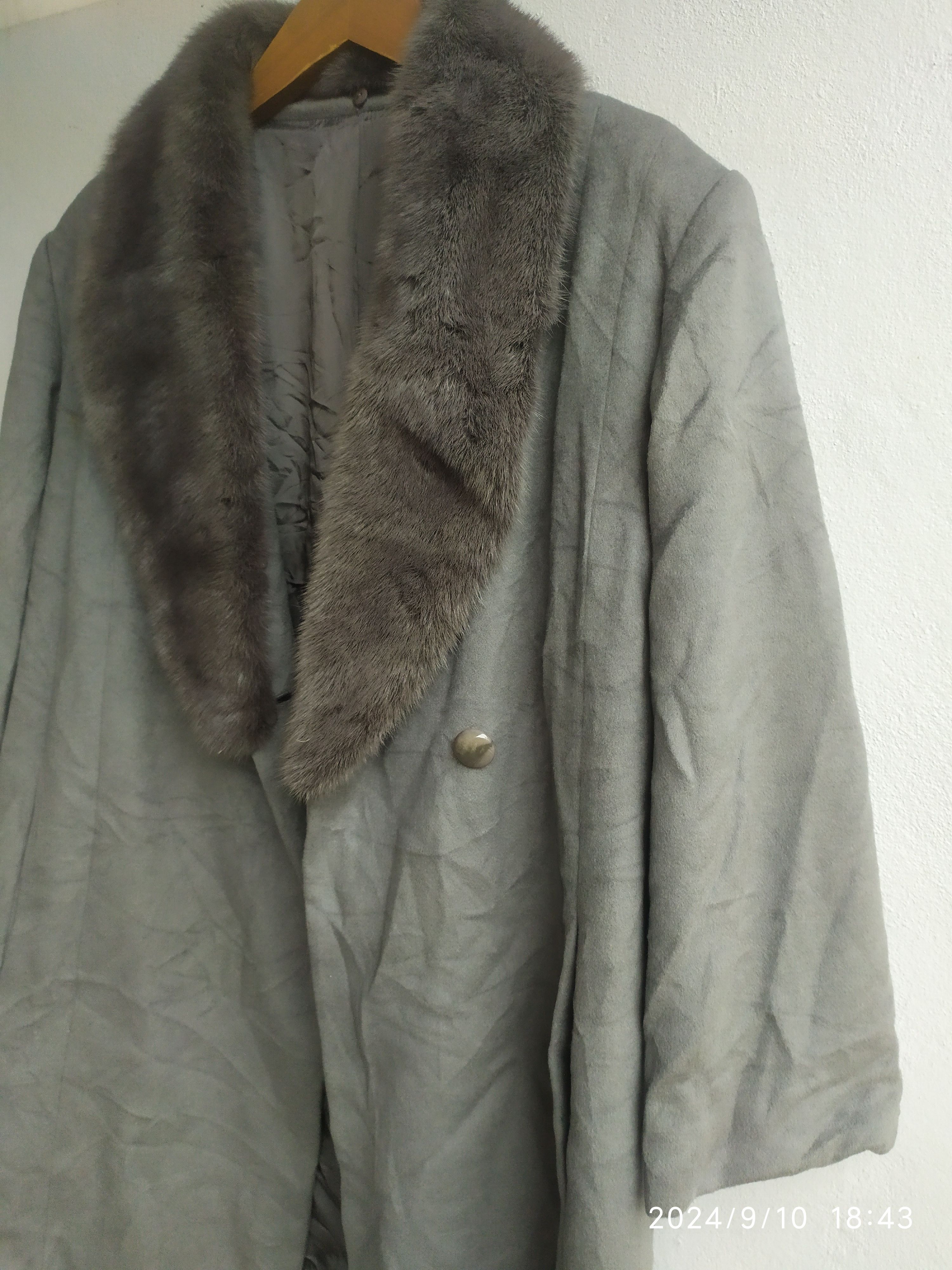 If Six Was Nine × Le Grande Bleu (L.G.B.) TESSUTO DI ITALIANO CASHMERE FOX FUR COLLAR COAT Size US L / EU 52-54 / 3 - 4 Thumbnail
