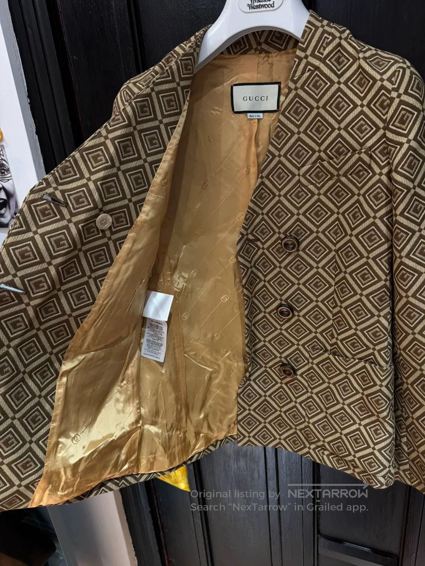 Gucci Gucci 1961 Full Print Letter Suit Jacket. Size US M / EU 48-50 / 2 - 3 Thumbnail