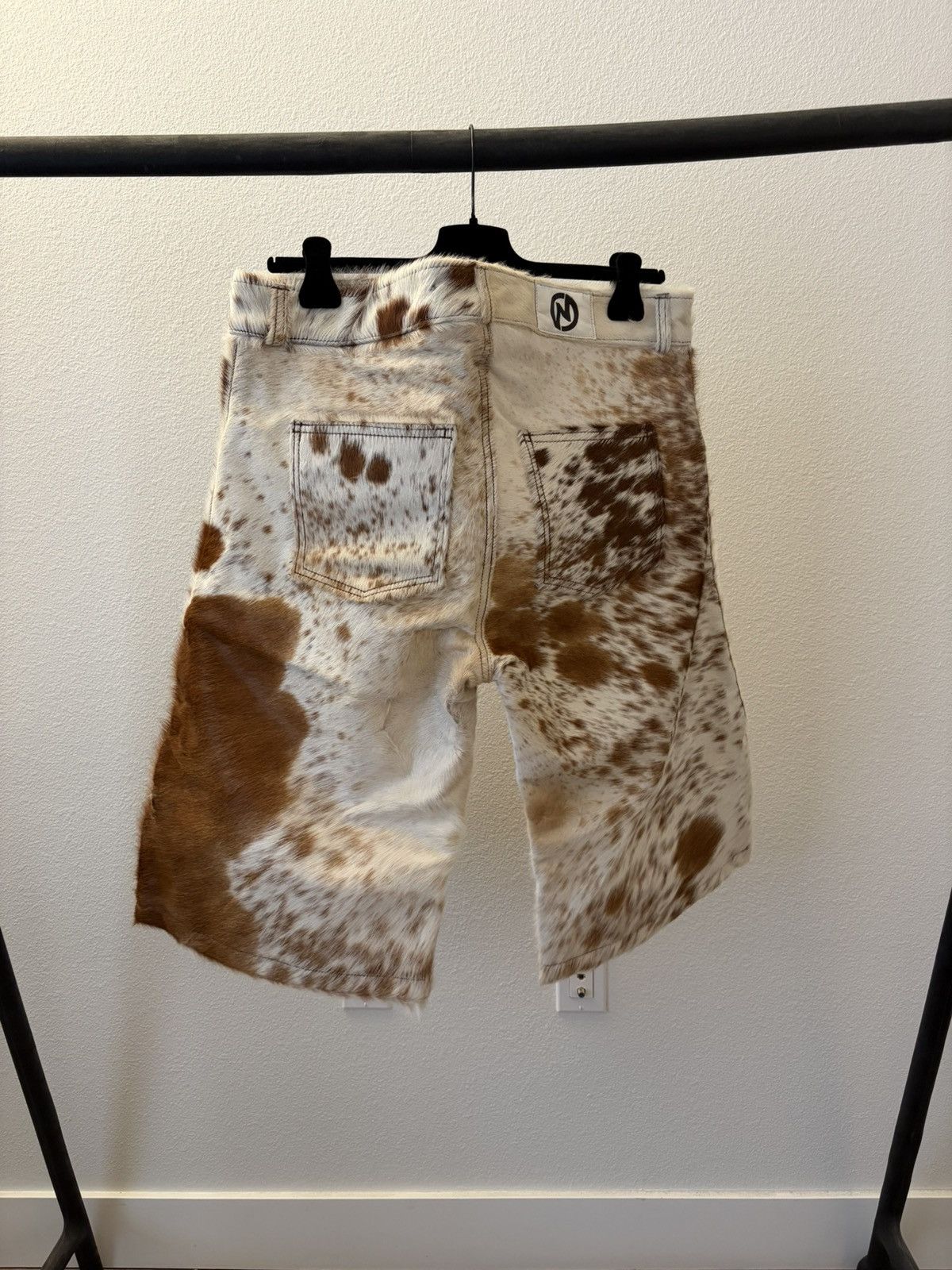 NYRVA Tan Cowhide Leather Shorts Size US 36 / EU 52 - 2 Thumbnail