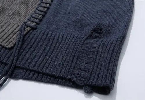 VIBE Retro punk grunge distressed patchwork knitwear sweater Size US M / EU 48-50 / 2 - 7 Thumbnail