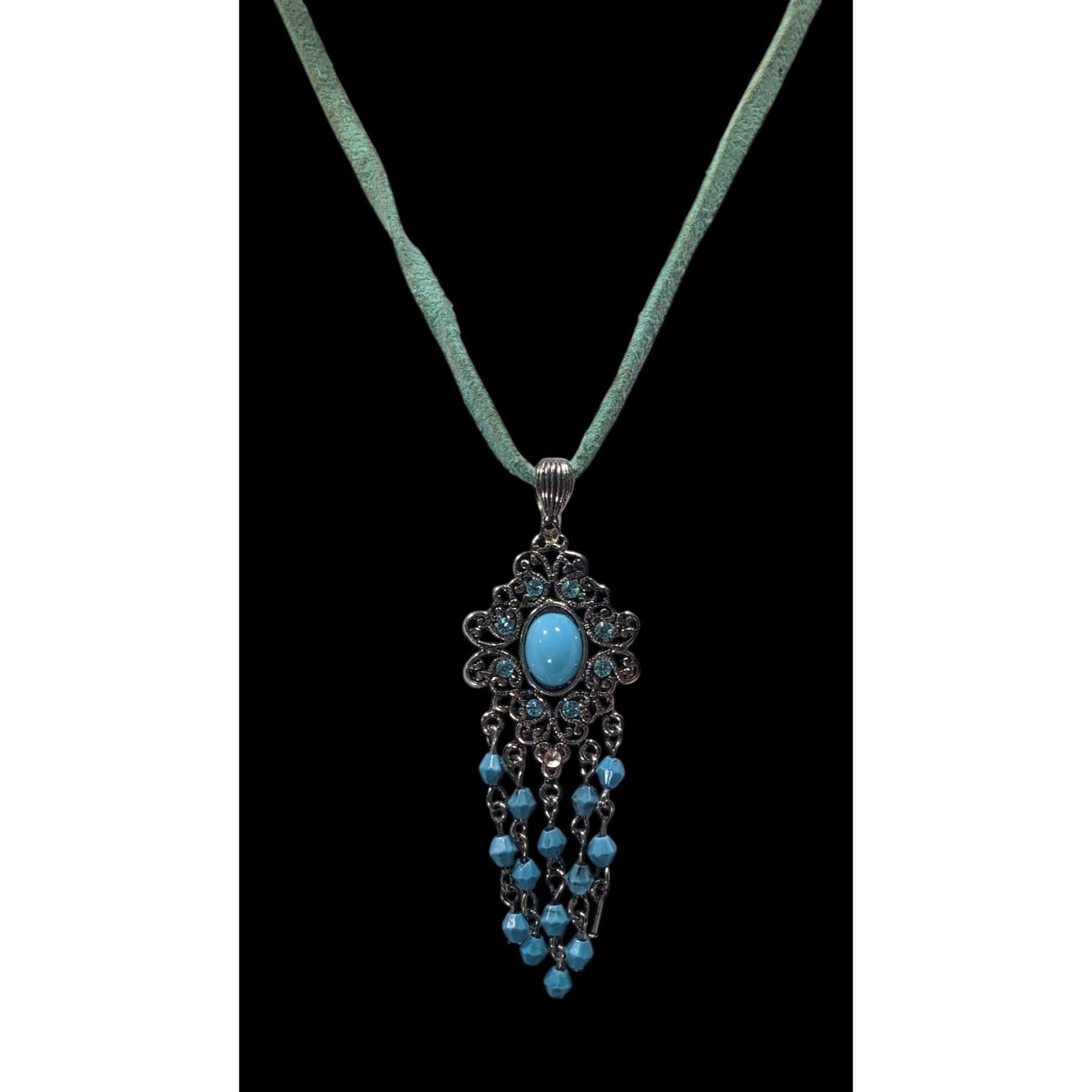 Other Bohemian Princess Blue Gemmed And Beaded Tassel Necklace Size ONE SIZE - 2 Thumbnail