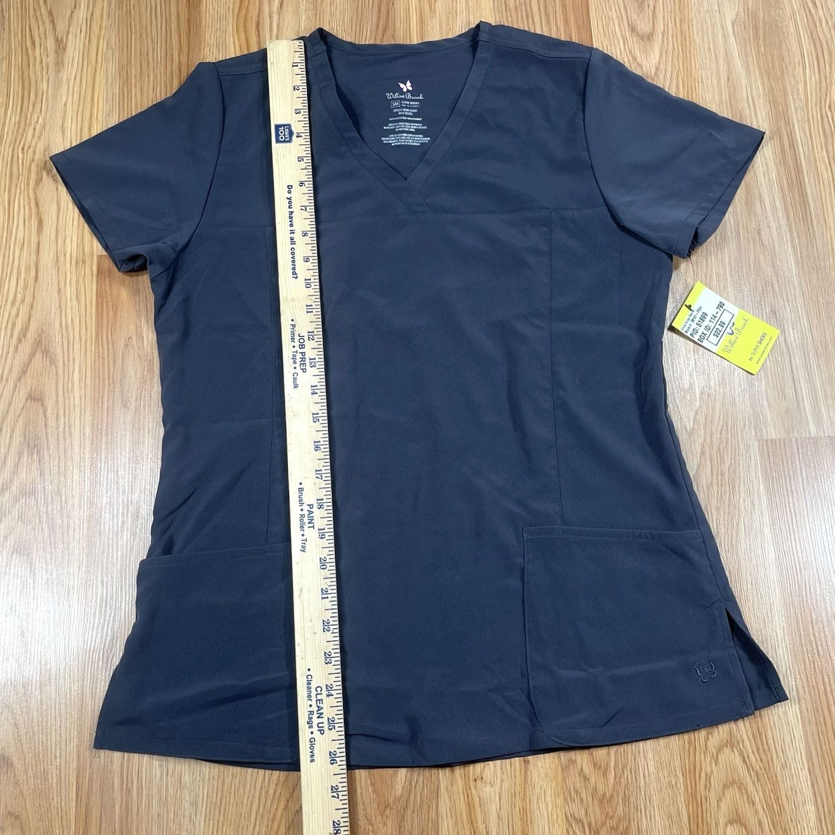 Vintage Willow Brook Nurse Scrub Top Shirt Women SM Small Medium Body Stretch NWT Gray Cotton Blend Nursing Scrub Womens Size S / US 4 / IT 40 - 5 Thumbnail